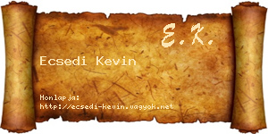 Ecsedi Kevin névjegykártya